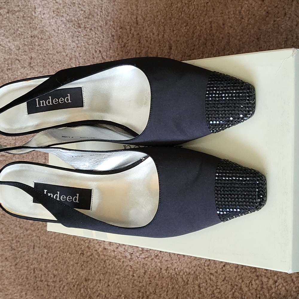 Indeed Saturn Style Genuine Leather Sole Sling Back Dress Shoes